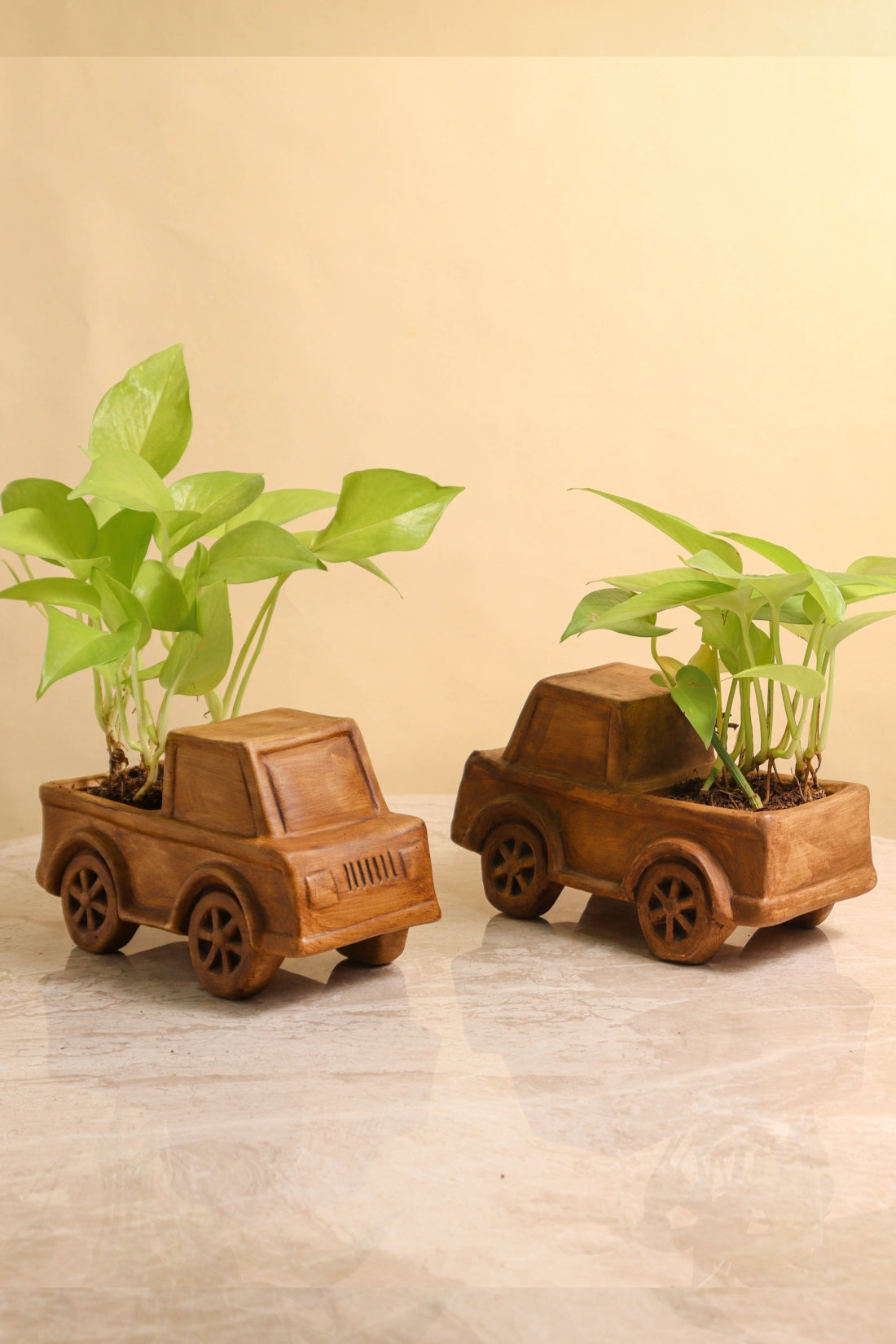 Antique Car Pot (set of 2)