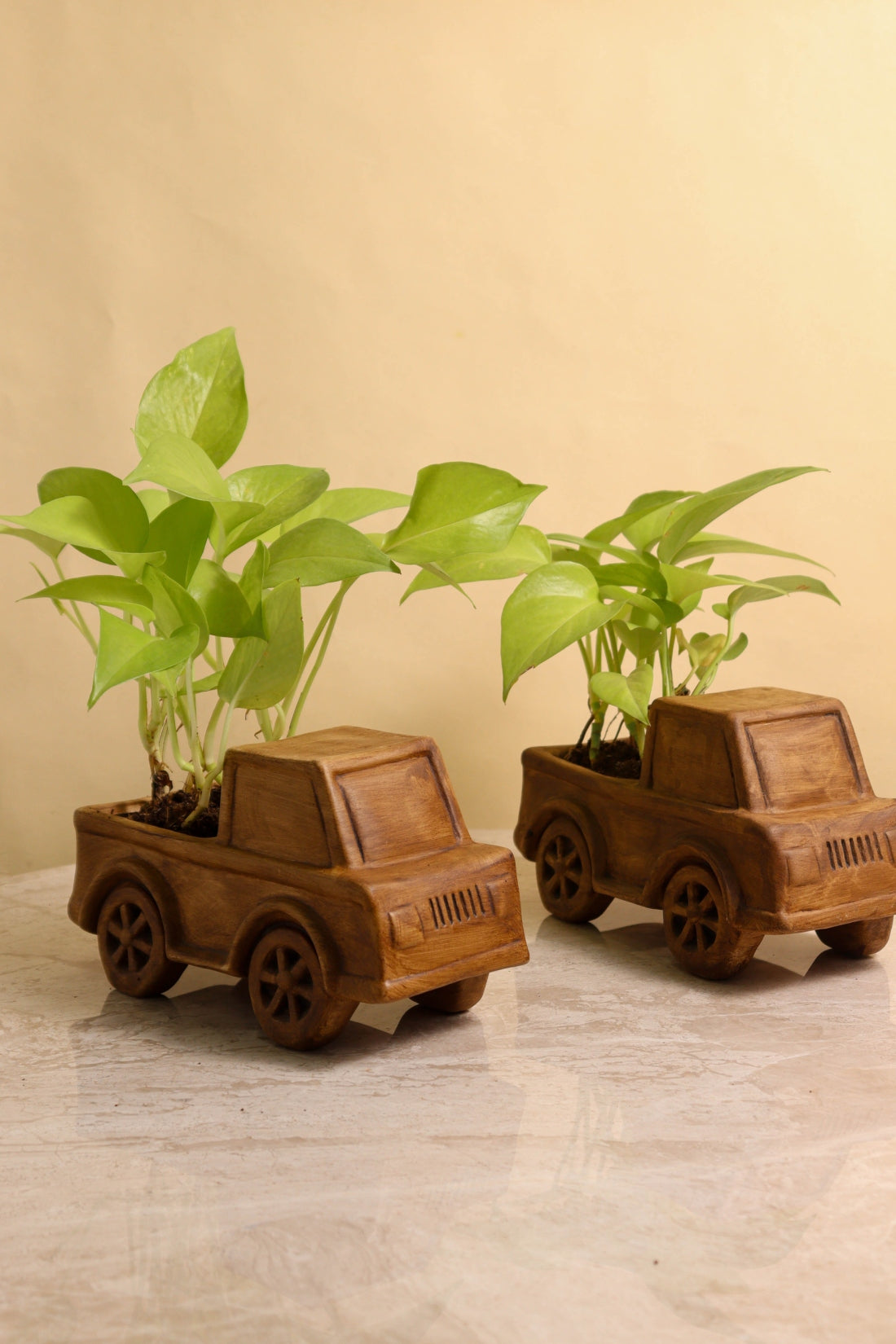 Antique Car Pot (set of 2)