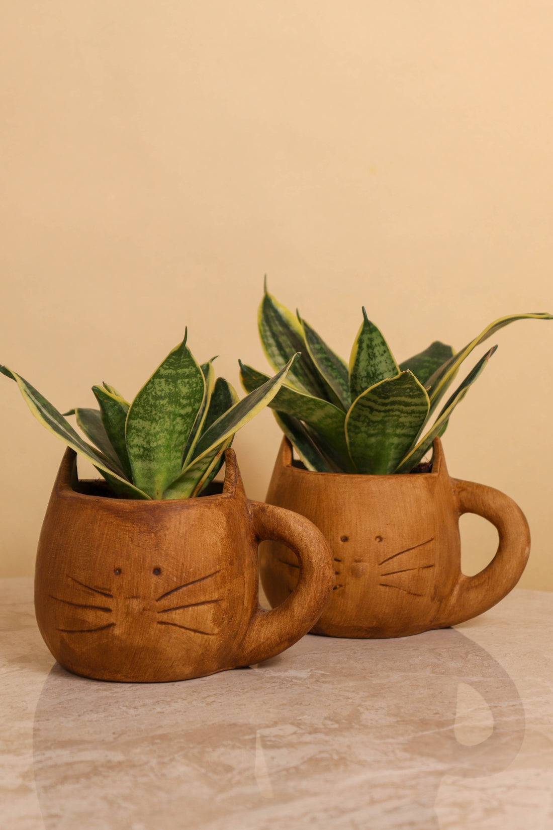 Antique Hazel Cat Pot (Set of 2)