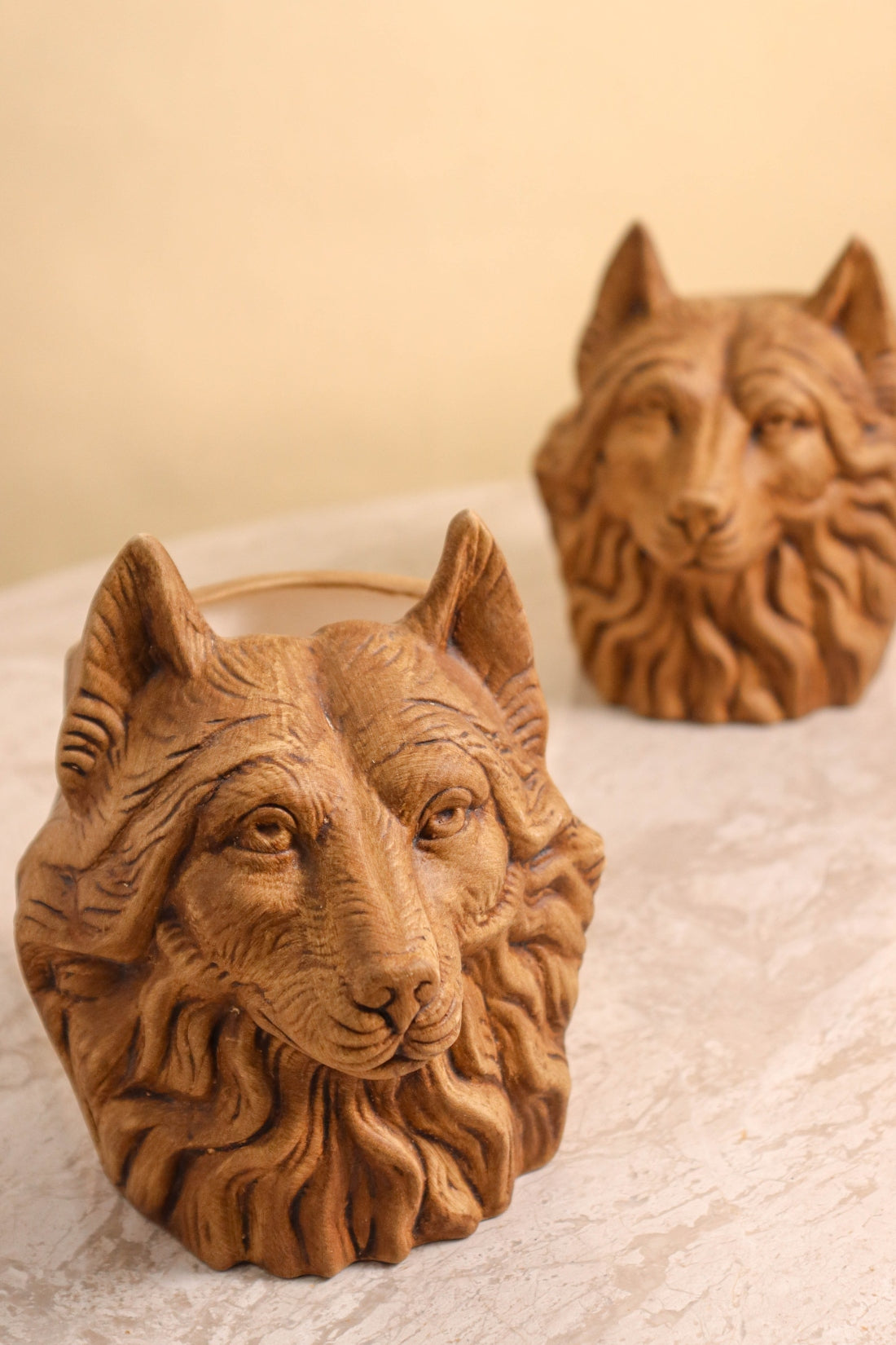 Antique Wolf Pot (set of 2)