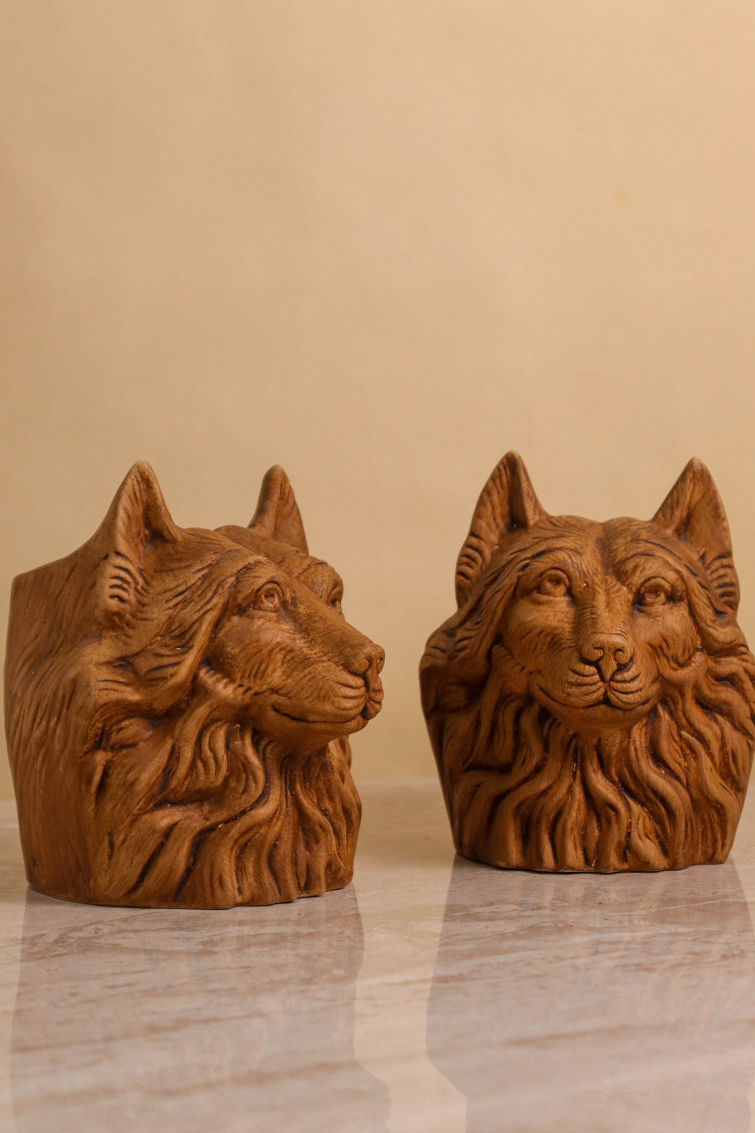 Antique Wolf Pot (set of 2)