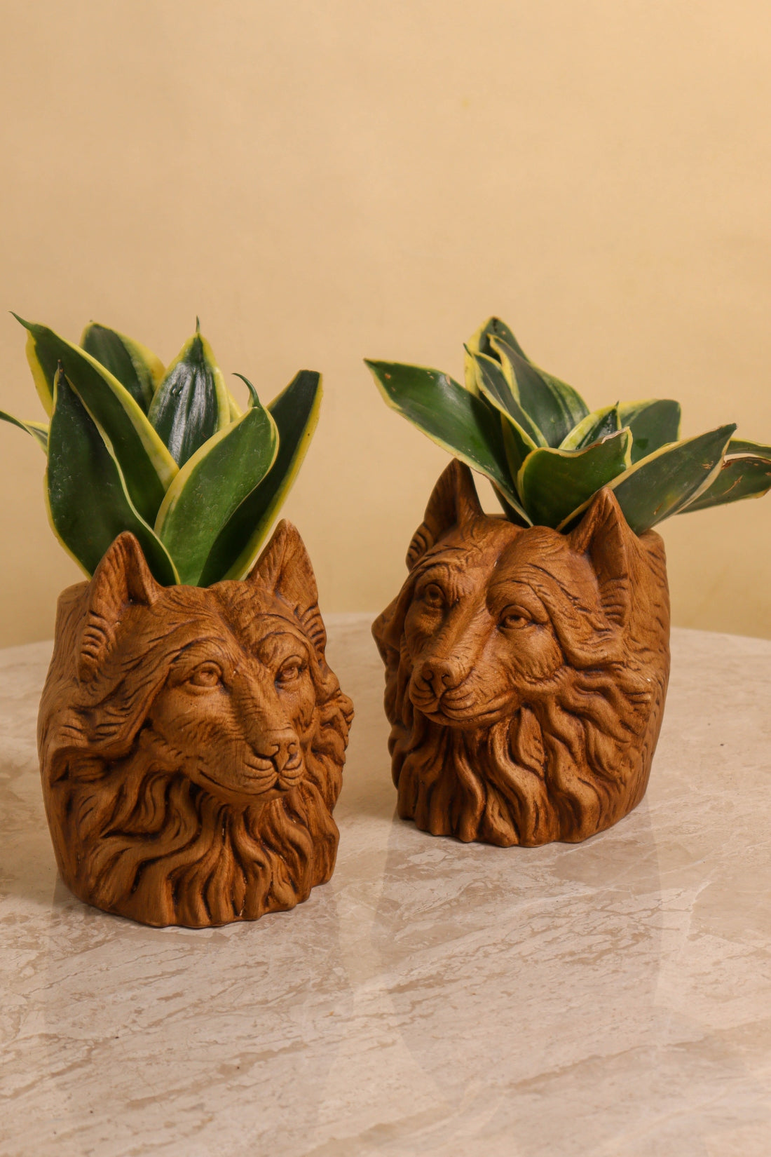 Antique Wolf Pot (set of 2)