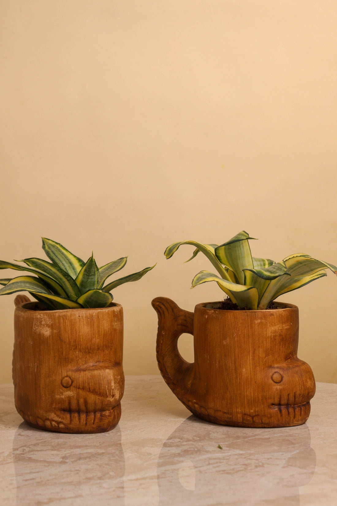 Antique Shark Pot (set of 2)